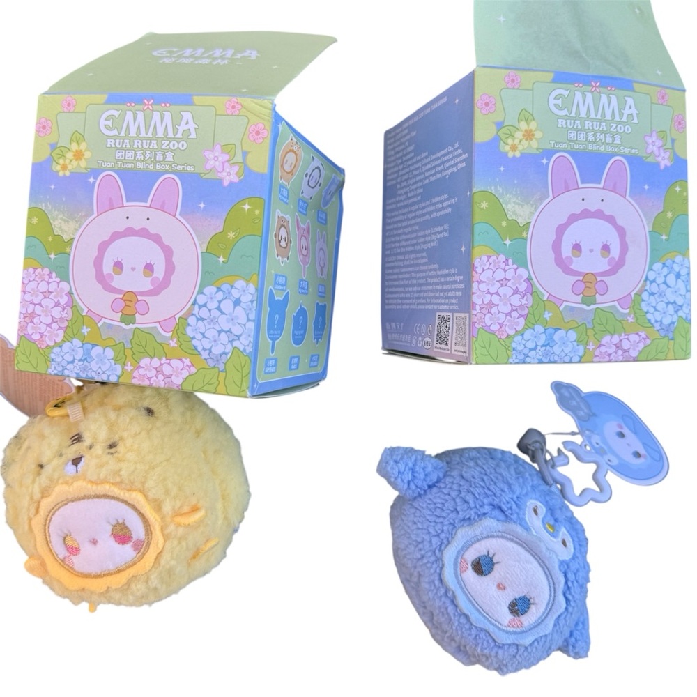 Lovely Emma Rua Rua Zoo Plush Plushie Tiger & Penguin Kawaii Keychain Charm